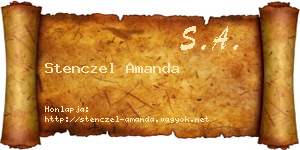 Stenczel Amanda névjegykártya